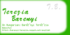 terezia barenyi business card